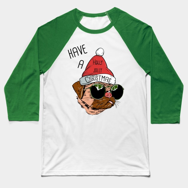 Holly Jolly Baseball T-Shirt by Magda